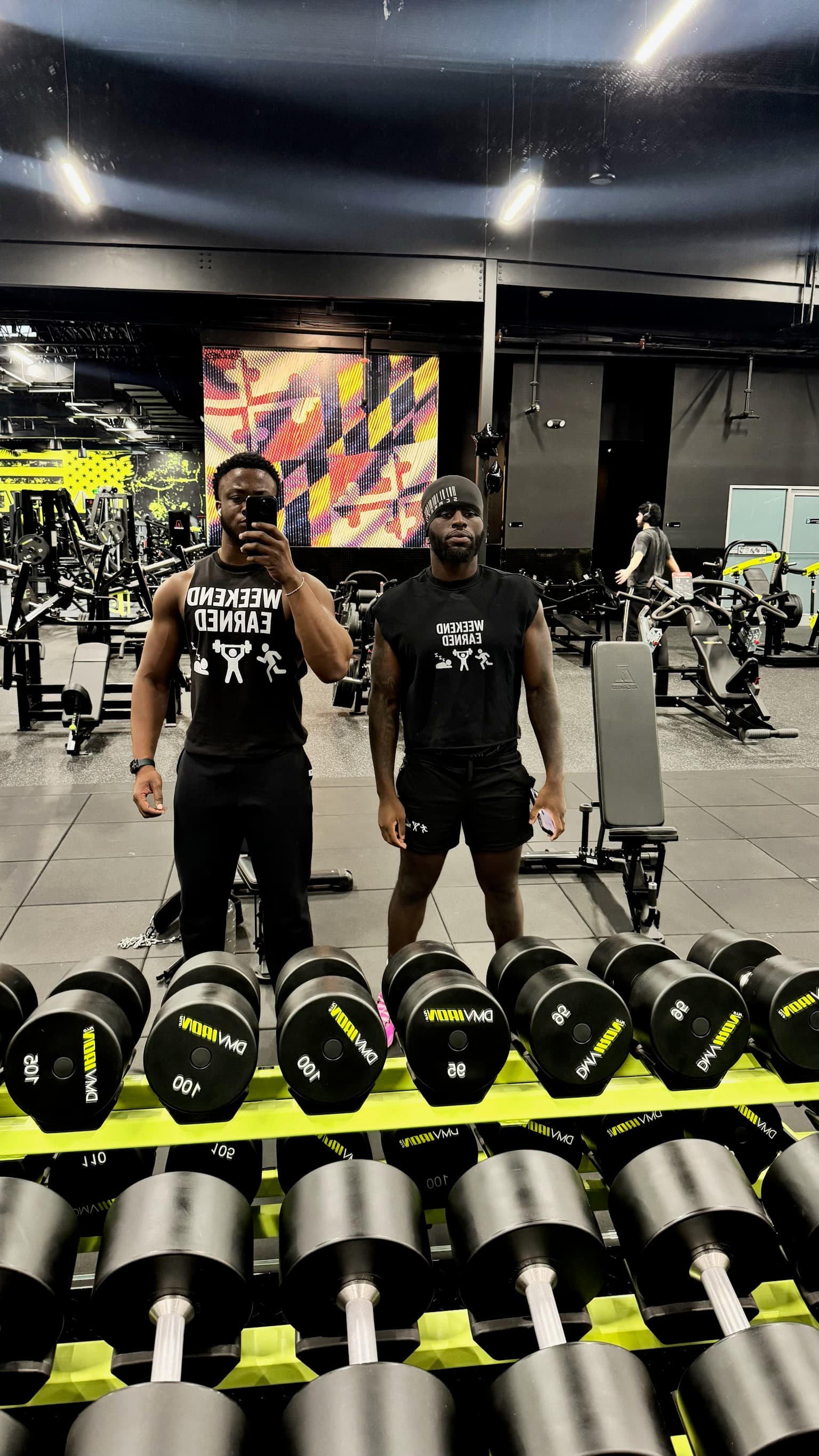 Customer wearing Weekend Earned gear