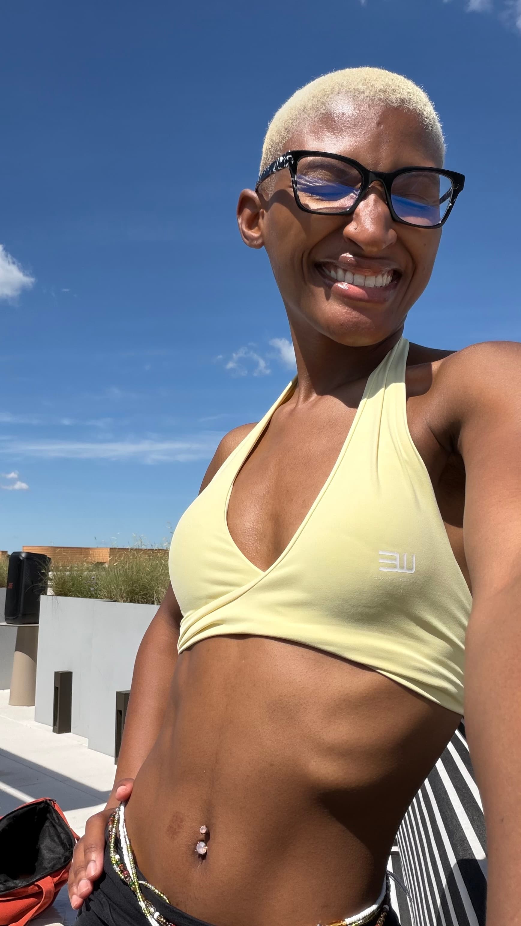 Customer wearing Weekend Earned gear