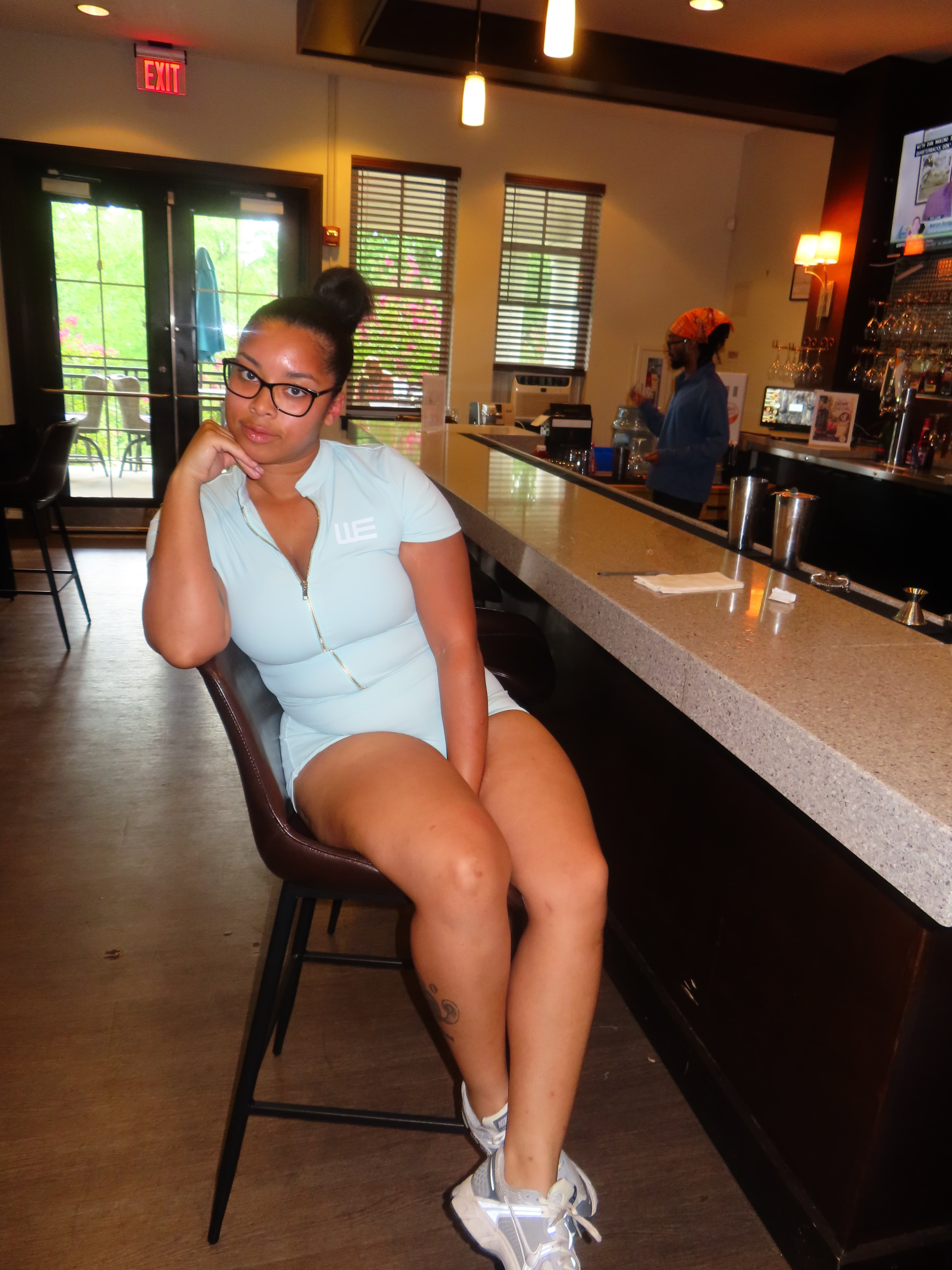 Customer wearing Weekend Earned gear