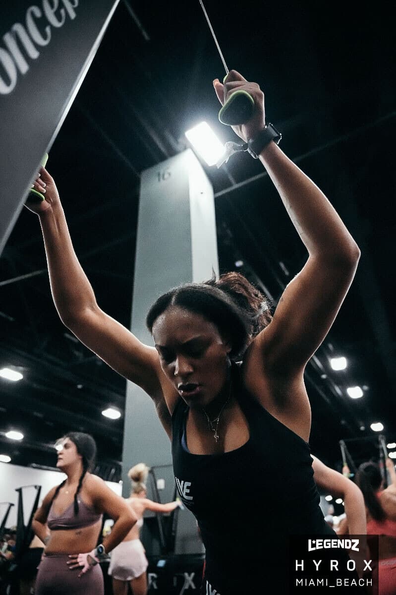 Athlete competing at HYROX Miami Beach